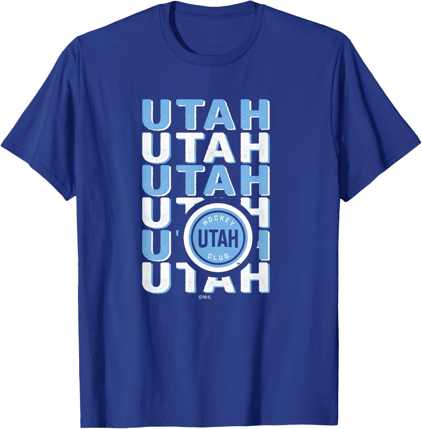 Utah Hockey Club Repeat Black Officially Licensed T-Shirt - T-Shirt | Royal
