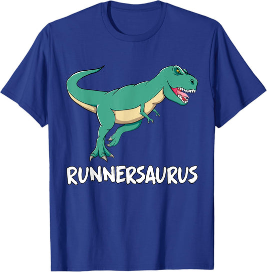 Dinosaur T-Rex Dino Funny Exercise Cardio Running Motivation T-Shirt - T-Shirt | Royal