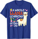Llama Learning T Shirt Teachers Students Alpaca Lovers Gift T-Shirt - T-Shirt | Royal