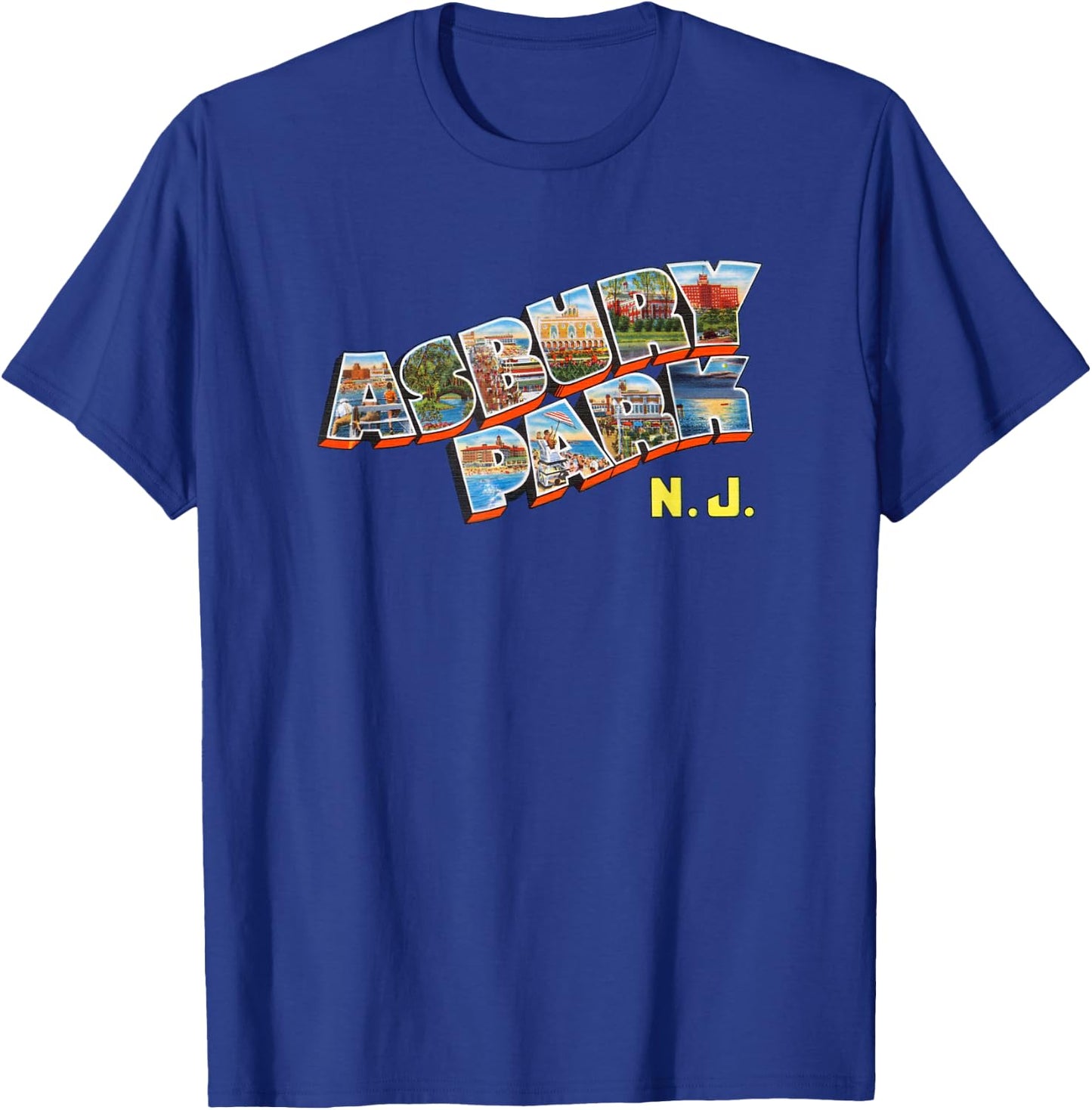 Asbury Park New Jersey Shirt NJ Retro Vintage T-Shirt - T-Shirt | Royal