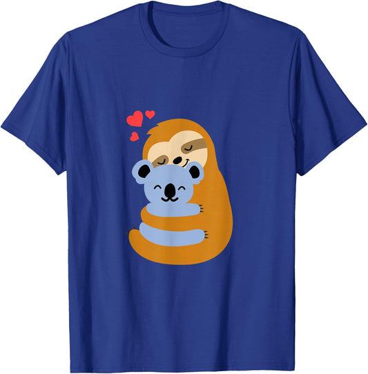 Sloth Sloth and Koala Bear Love Gift T-Shirt - T-Shirt | Royal