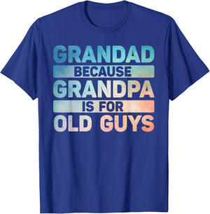 Grandad Art For Grandpa From Grandkids Father's Day Grandad T-Shirt - T-Shirt | Royal