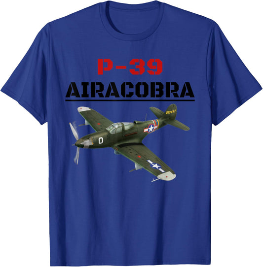 A great P-39 Airacobra Aviation . T-Shirt - T-Shirt | Royal