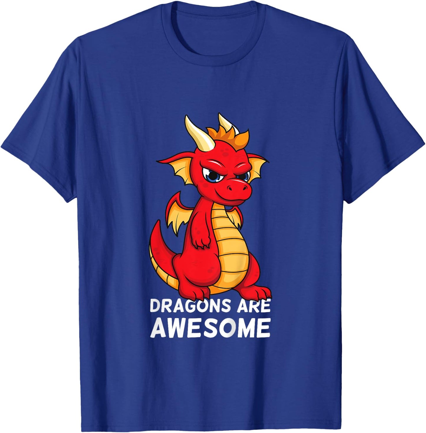Dragons Are Awesome Cute Red Dragon For Boys And Girls T-Shirt - T-Shirt | Royal