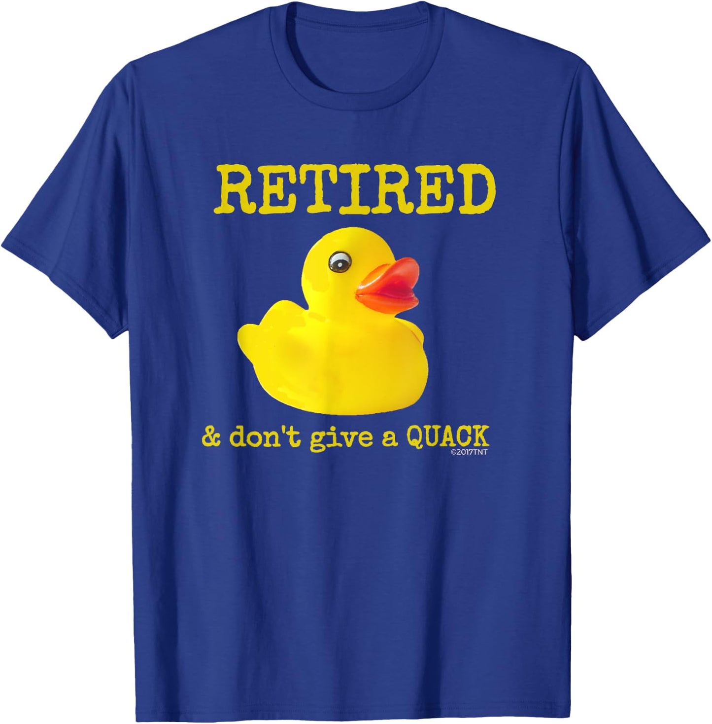 Retirement Funny Retired I Don't Give a Quack Rubber Ducky T-Shirt - T-Shirt | Royal