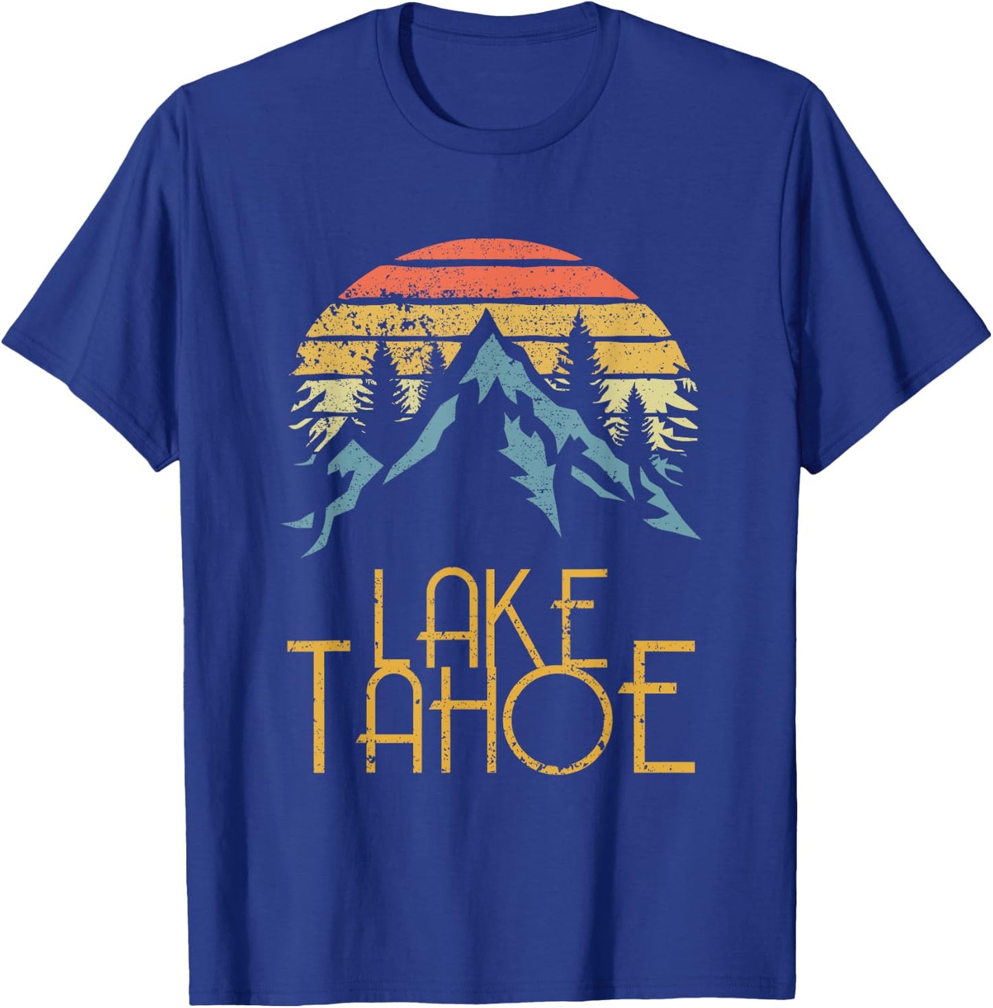 Vintage Lake Tahoe California Nevada Retro T Shirt T-Shirt - T-Shirt | Royal
