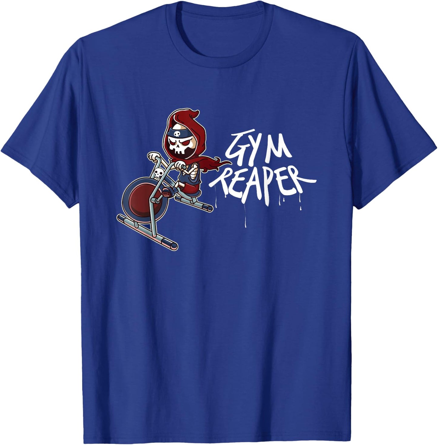 Gym Reaper Grim Reaper Cardio Is Hardio Workout Halloween T-Shirt - T-Shirt | Royal