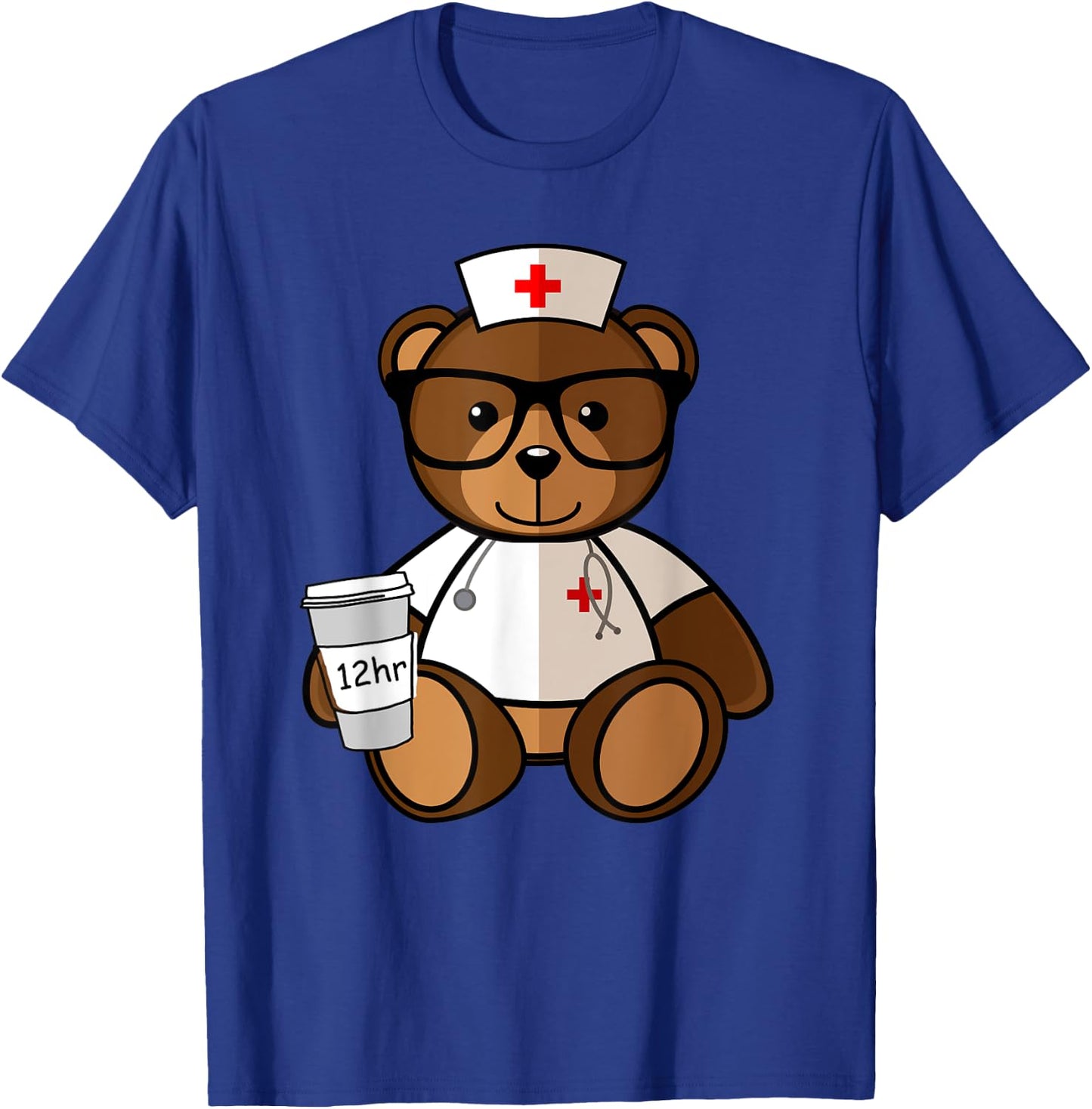 Teddy Bear Nurse Nursing for Valentine Day Gifts T-Shirt - T-Shirt | Royal