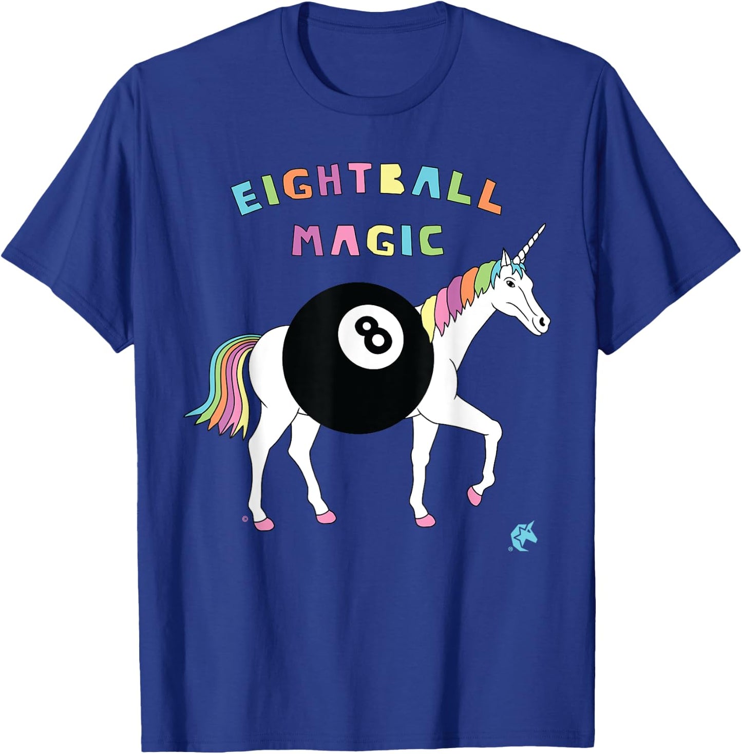 Eight ball Magic Unicorn T-Shirt - T-Shirt | Royal