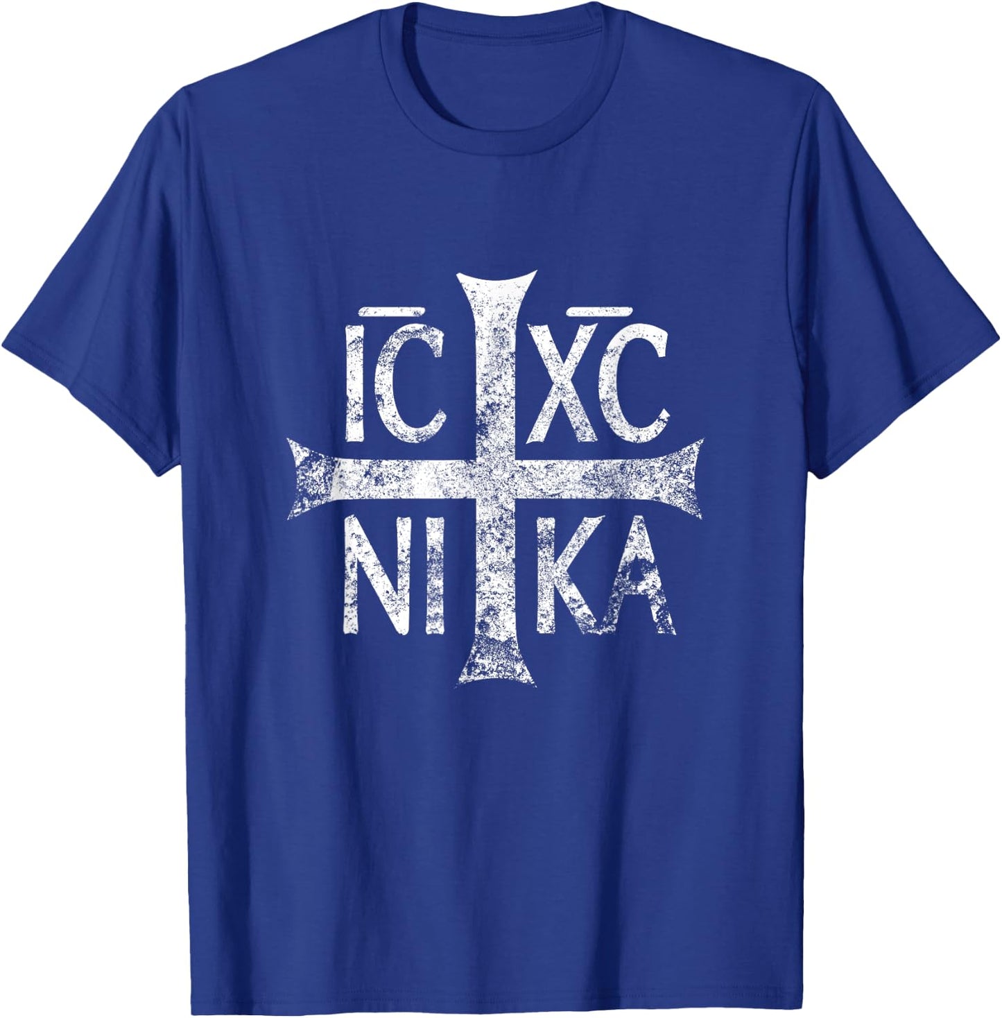 IC XC NIKA Cross Eastern Christian Greek Shirt T-Shirt - T-Shirt | Royal