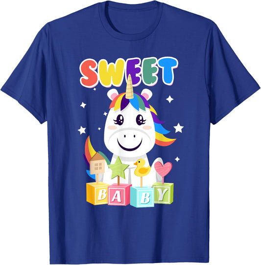 ABDL Ab DL Unicorn Rainbow Cute Baby DDLG T-Shirt - T-Shirt | Royal