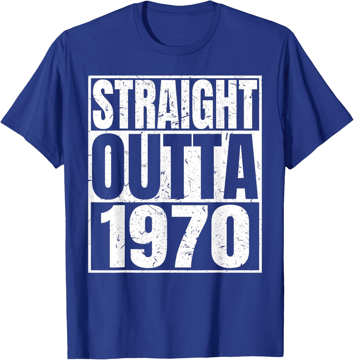 Straight Outta 1970 Retro Birthday Idea Born In 1970 Vintage T-Shirt - T-Shirt | Royal