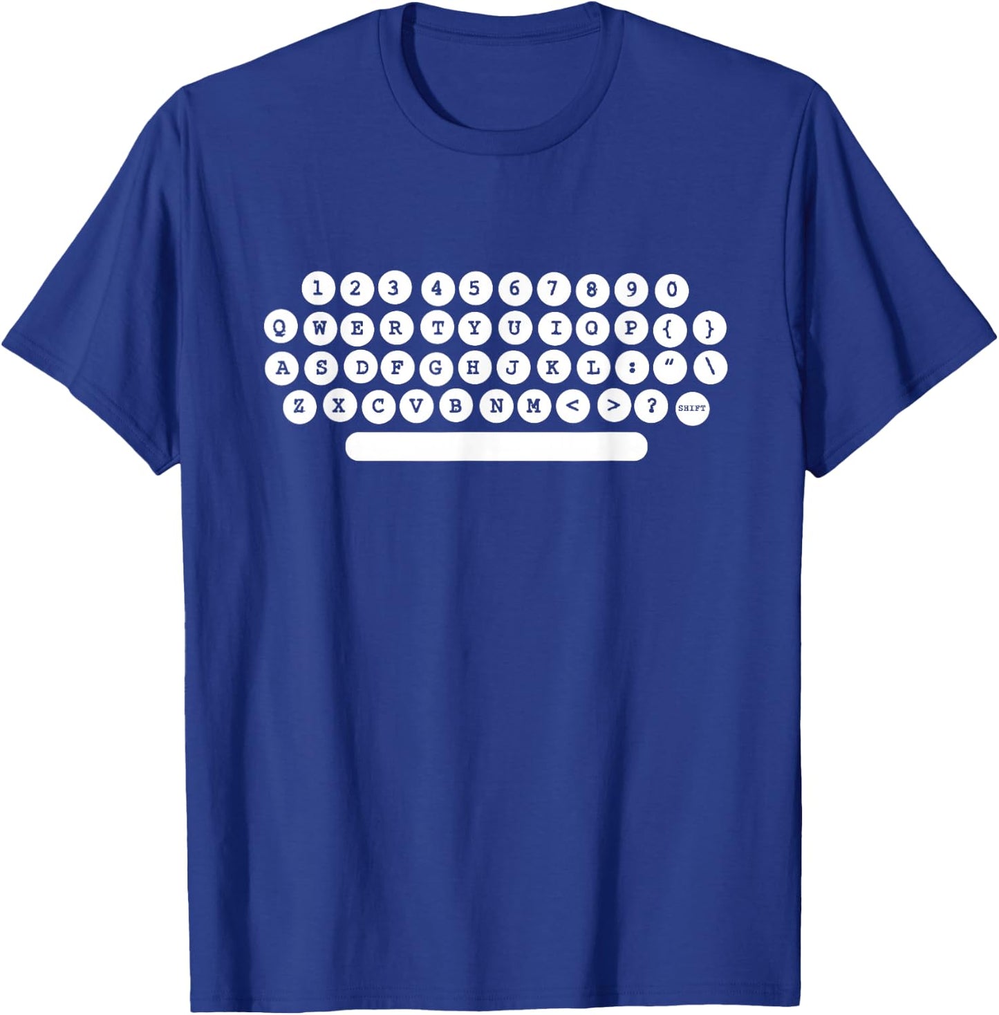 Typewriter Novel Author Book Writer Literary Editor T Shirt T-Shirt - T-Shirt | Royal