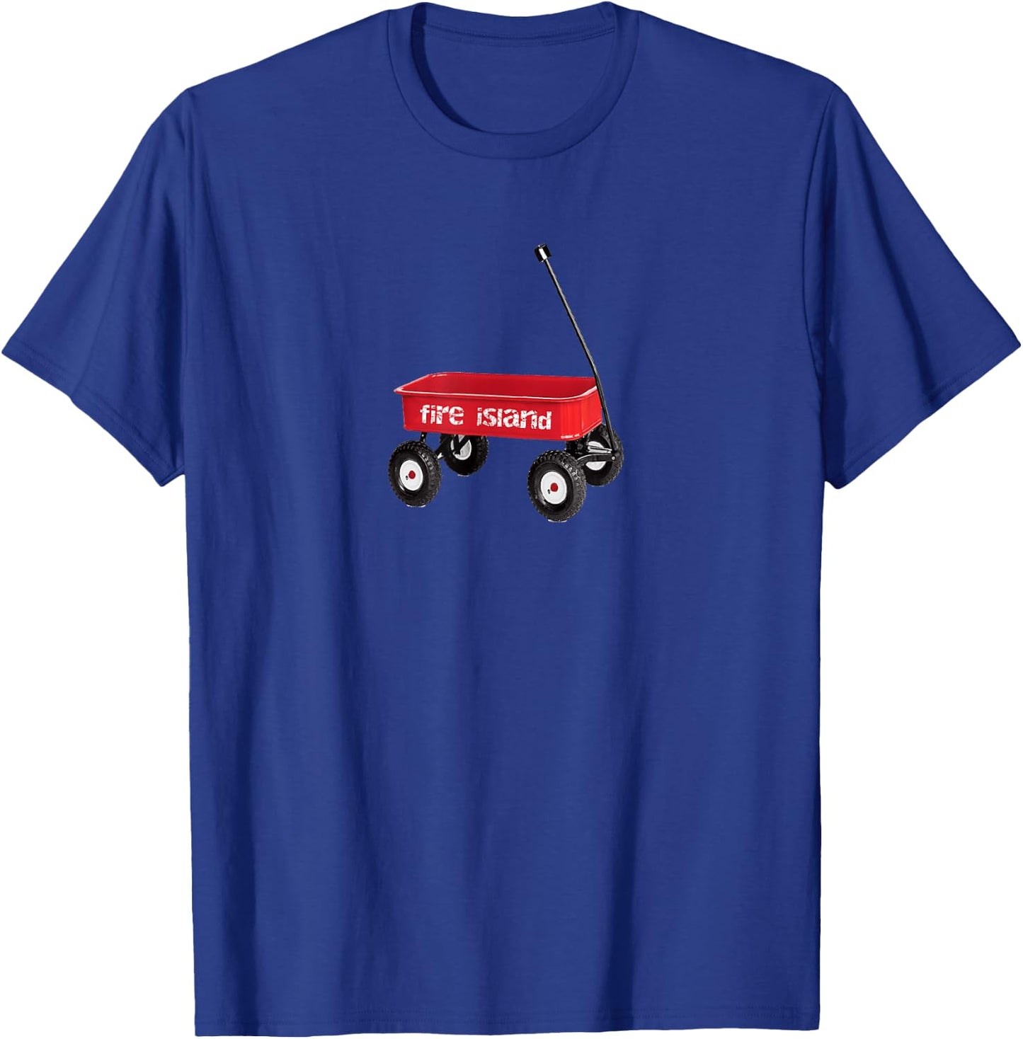 Fire Island red wagon summer beach vacation LI New York T-Shirt - T-Shirt | Royal