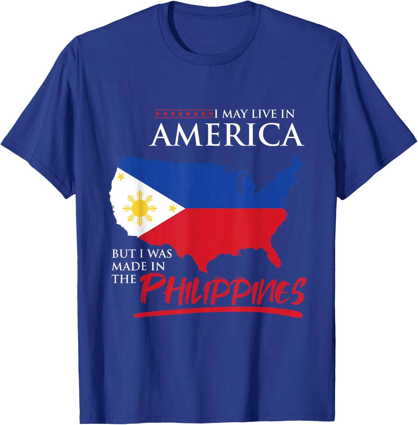 USA Flag Islands of Felipe Philippines Maharlika Filipino T-Shirt - T-Shirt | Royal