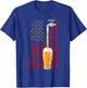 4th of July American Flag Beer Brewing Women Men T-Shirt - T-Shirt | Royal