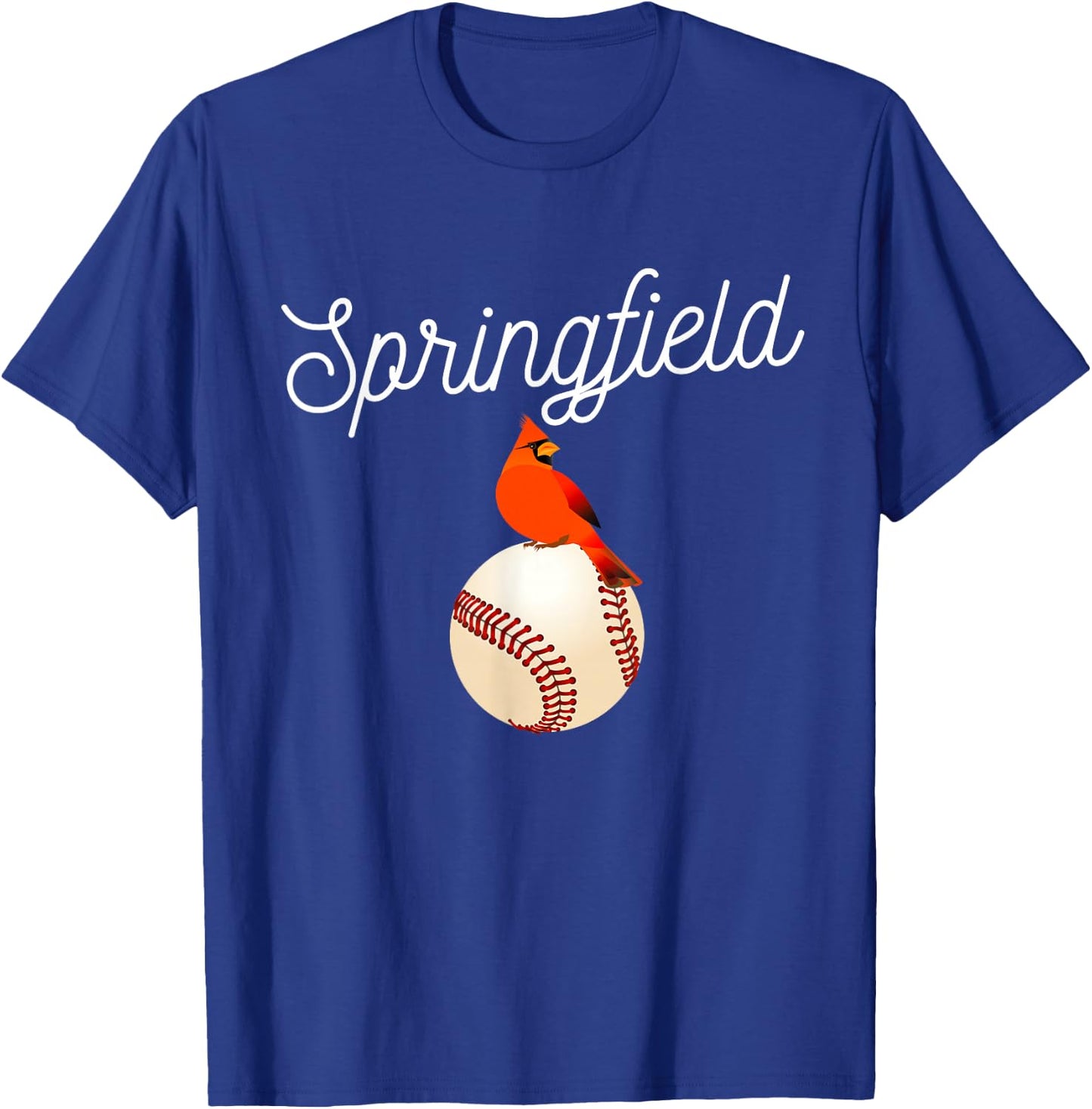 Springfield Red Cardinal For Baseball Lovers T-Shirt - T-Shirt | Royal