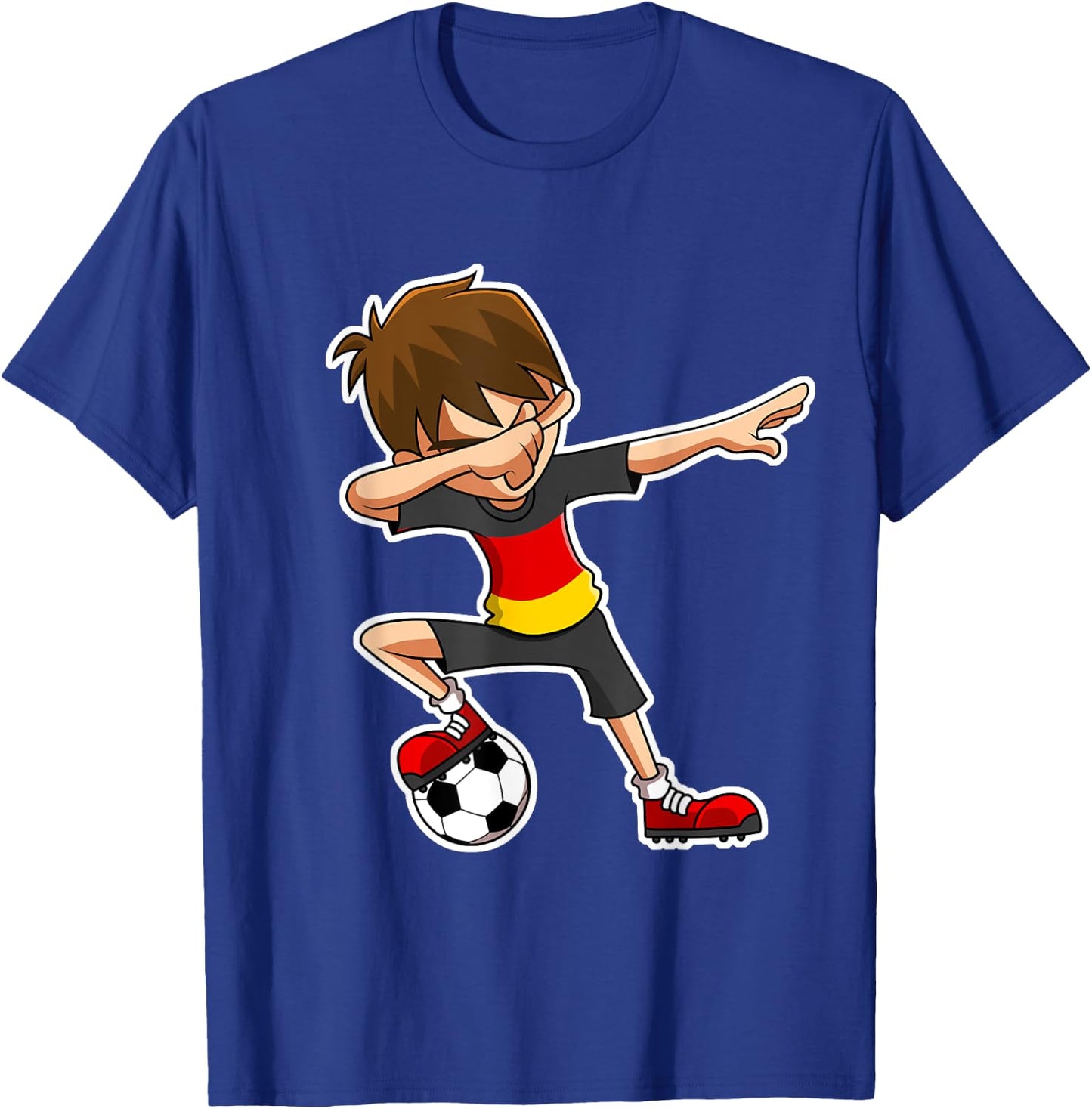 Dabbing Soccer Boy Germany Jersey , German Kids Gift T-Shirt - T-Shirt | Royal