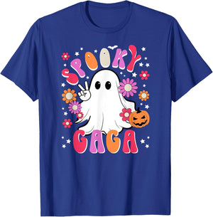 Spooky Gaga Grandma Halloween Gaga Grandmother Groovy T-Shirt - T-Shirt | Royal