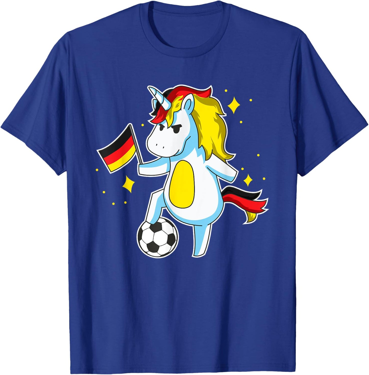 Soccer Unicorn German Jersey Design Germany Football Gift T-Shirt - T-Shirt | Royal