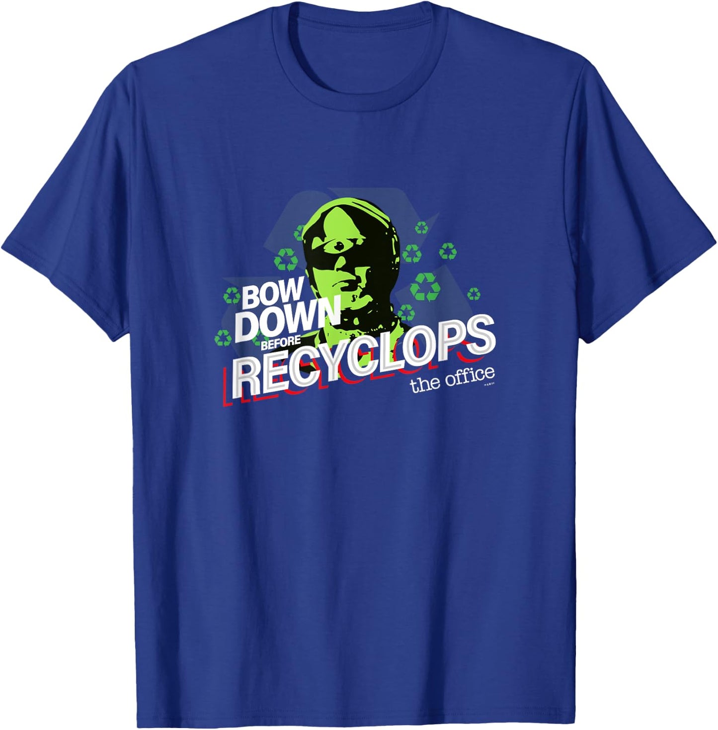 The Office Dwight Schrute Bow Down Before Recyclops T-Shirt - T-Shirt | Royal