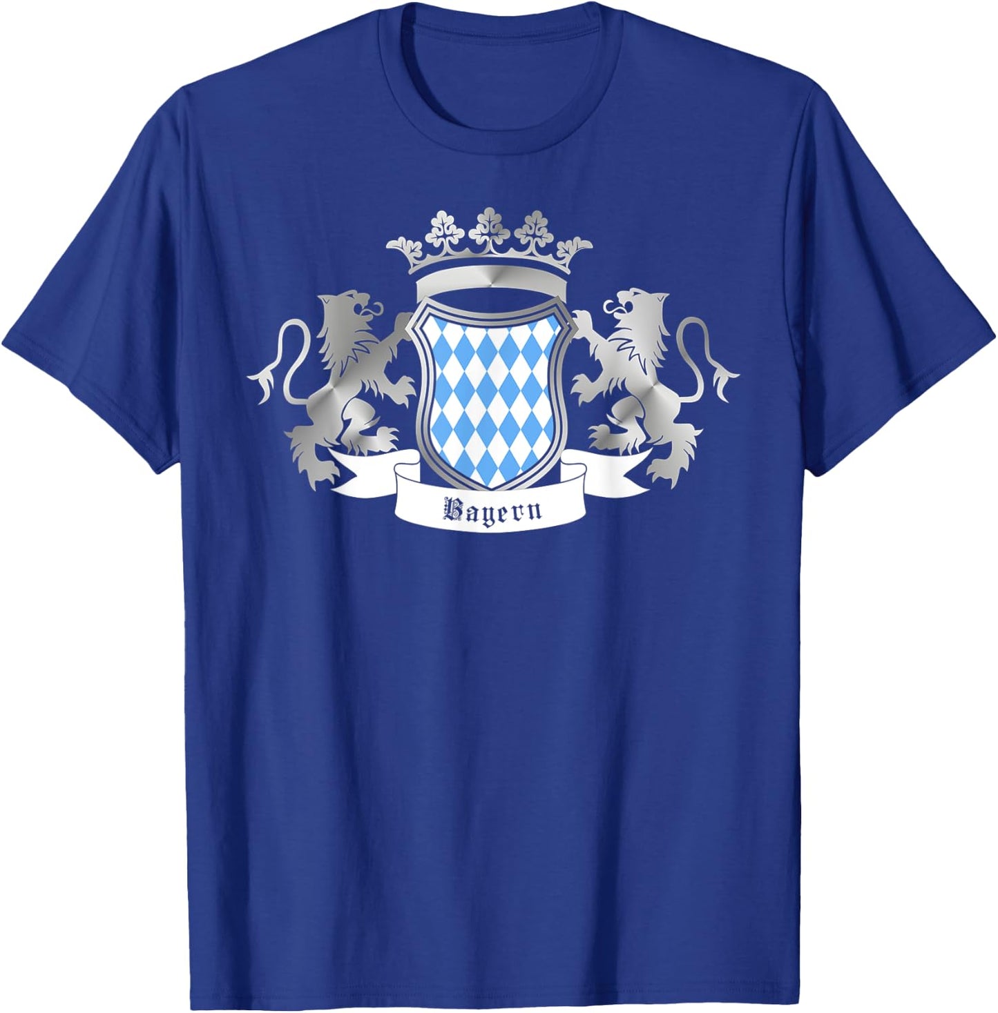 German Bavarian Silver Crest Oktoberfest Beer Lover Design T-Shirt - T-Shirt | Royal