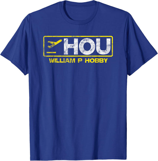 HOU Houston William P Hobby Airport Airport Code T-Shirt - T-Shirt | Royal