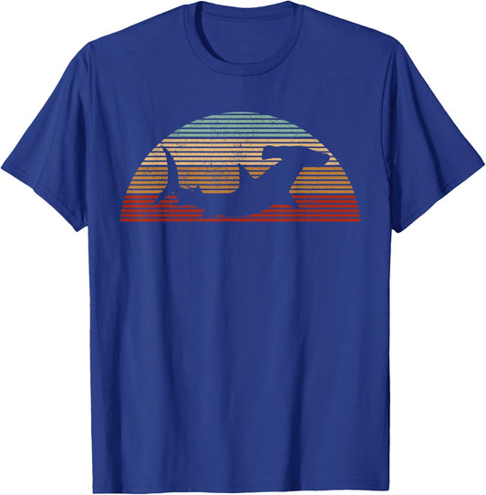 Hammerhead Shark Vintage Retro Fishing Gift T-Shirt - T-Shirt | Royal