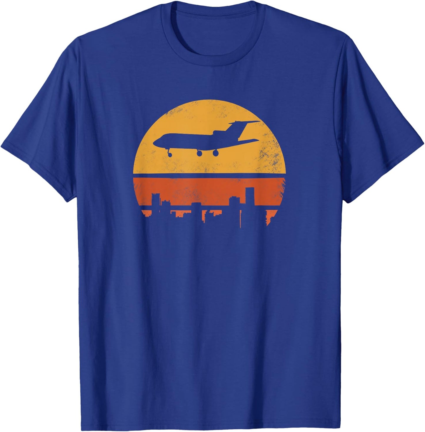 Retro Jet Airplane T-Shirt - T-Shirt | Royal