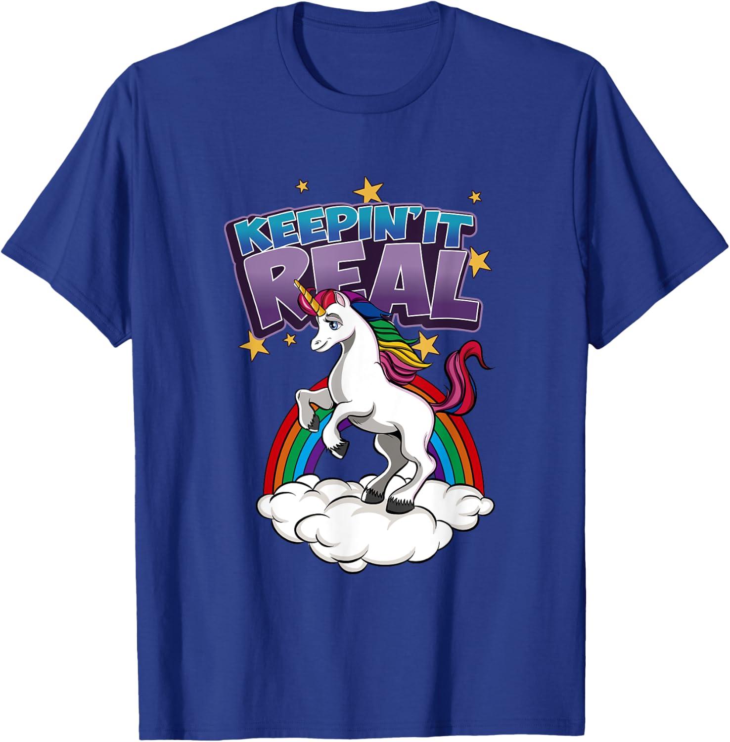 Keepin It Real Unicorn T-Shirt - T-Shirt | Royal