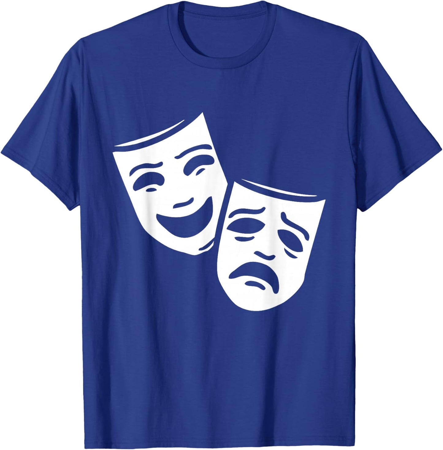 Comedy And Tragedy Greek Theater Masks T-Shirt - T-Shirt | Royal