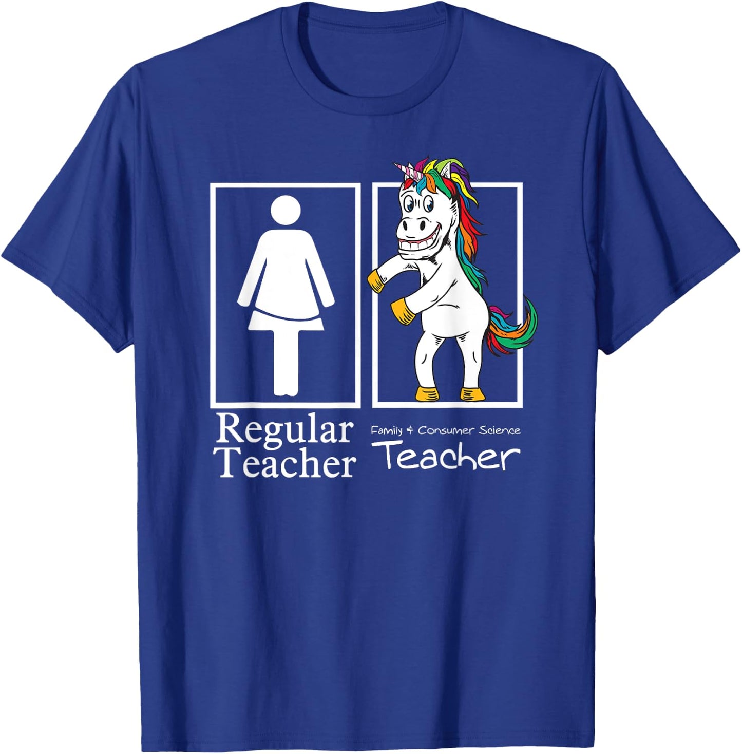 Family & Consumer Science Teacher Regular Unicorn Team Gift Women Girls Kids T-Shirt - T-Shirt | Royal