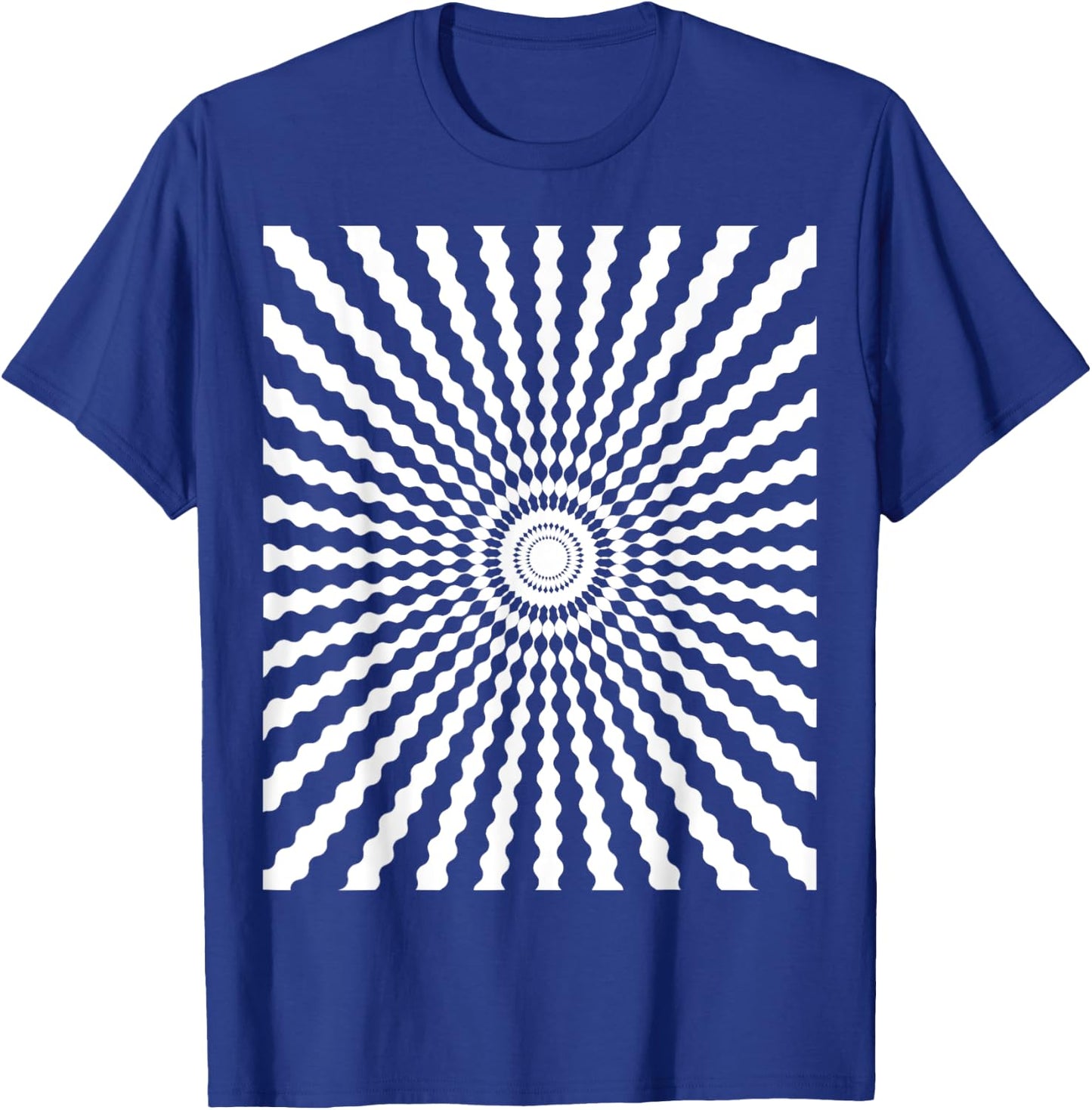 Optical Illusion Spiral | Trippy EDM Festival Shirt T-Shirt - T-Shirt | Royal