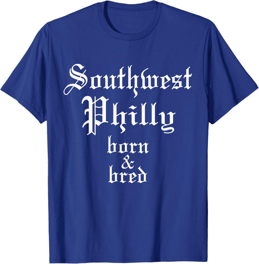 Southwest Philly Born & Bred Philadelphia Neighborhood T-Shirt - T-Shirt | Royal