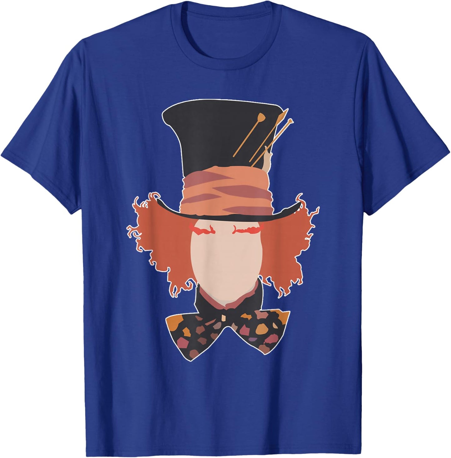 Mad Hatter Alice Minimalist We're All Mad Wonderland T-Shirt - T-Shirt | Royal