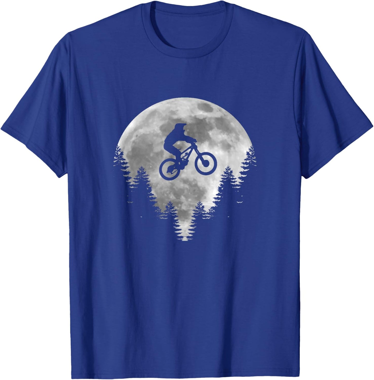 Mountain Bike - MTB Moon Downhill Bike Shirt Gift T-Shirt - T-Shirt | Royal
