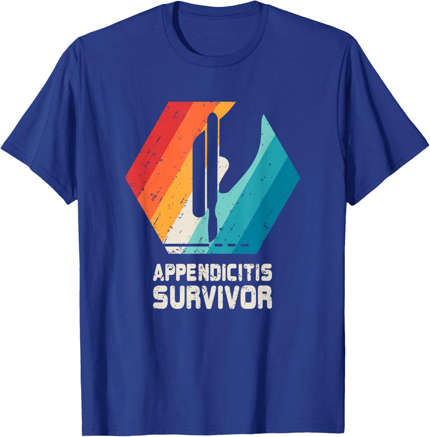 Appendix Surgery T Shirt Removal Appendicitis Retro Gift T-Shirt - T-Shirt | Royal