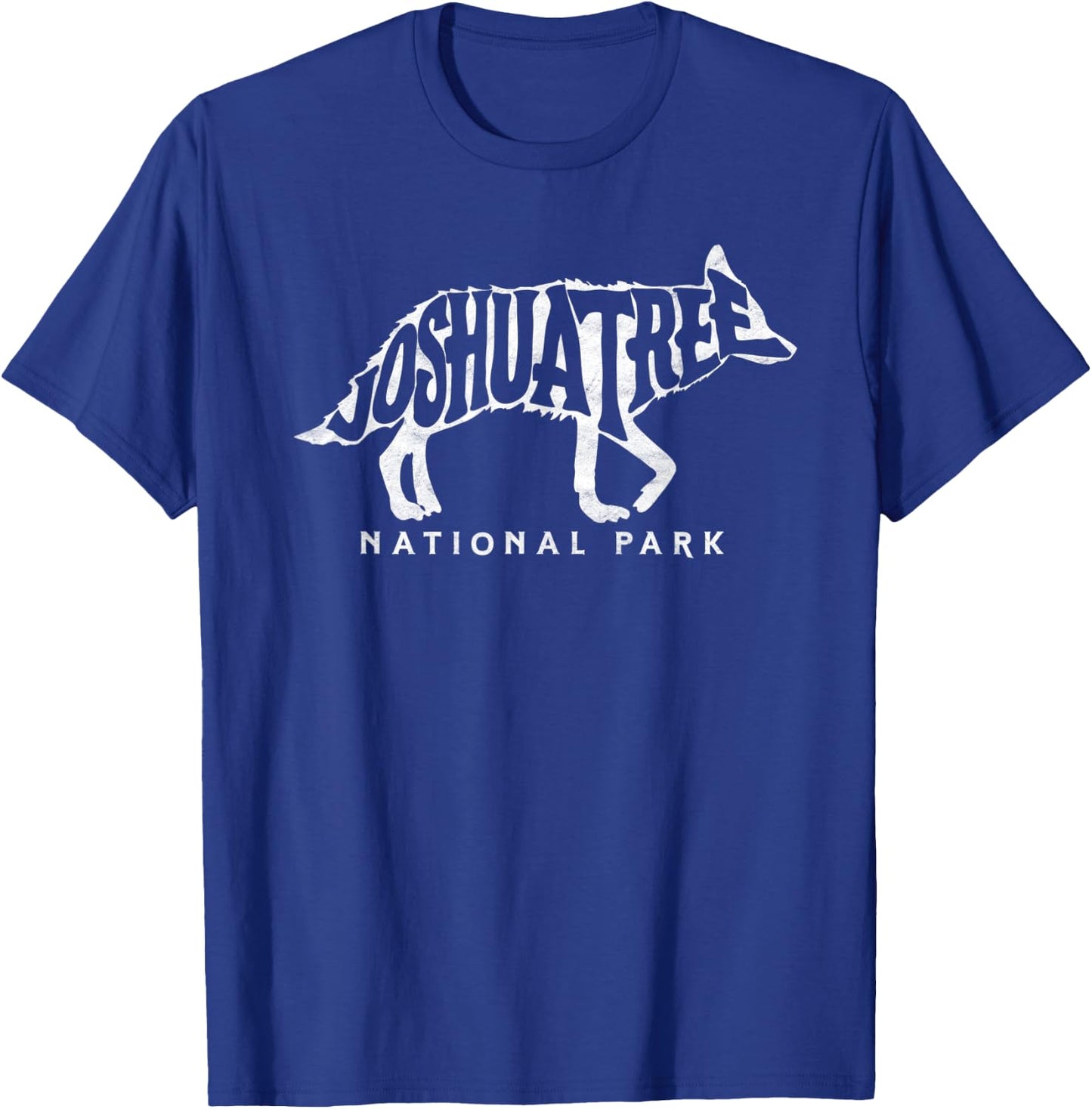 Joshua Tree National Park Minimalist Coyote Typography T-Shirt - T-Shirt | Royal