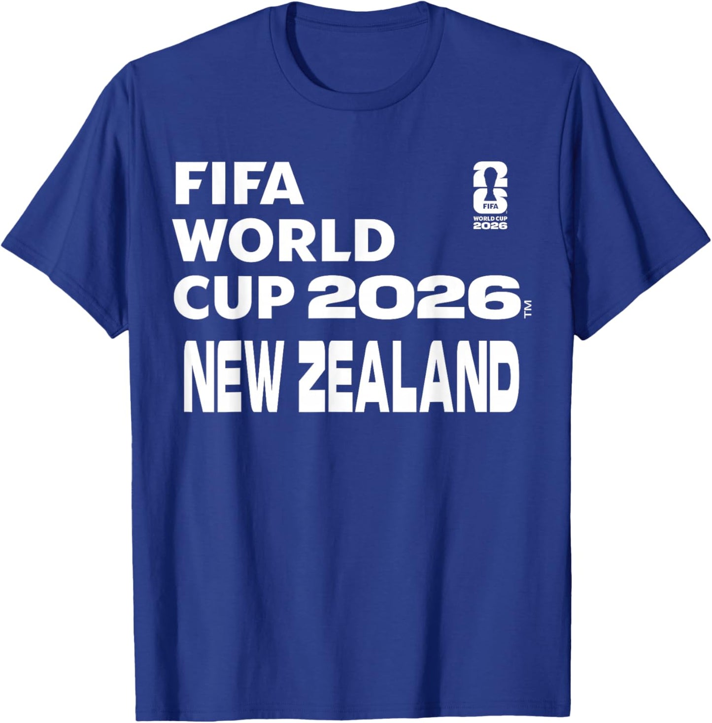 FIFA World CUP26 New Zealand Block Letters T-Shirt - T-Shirt | Royal
