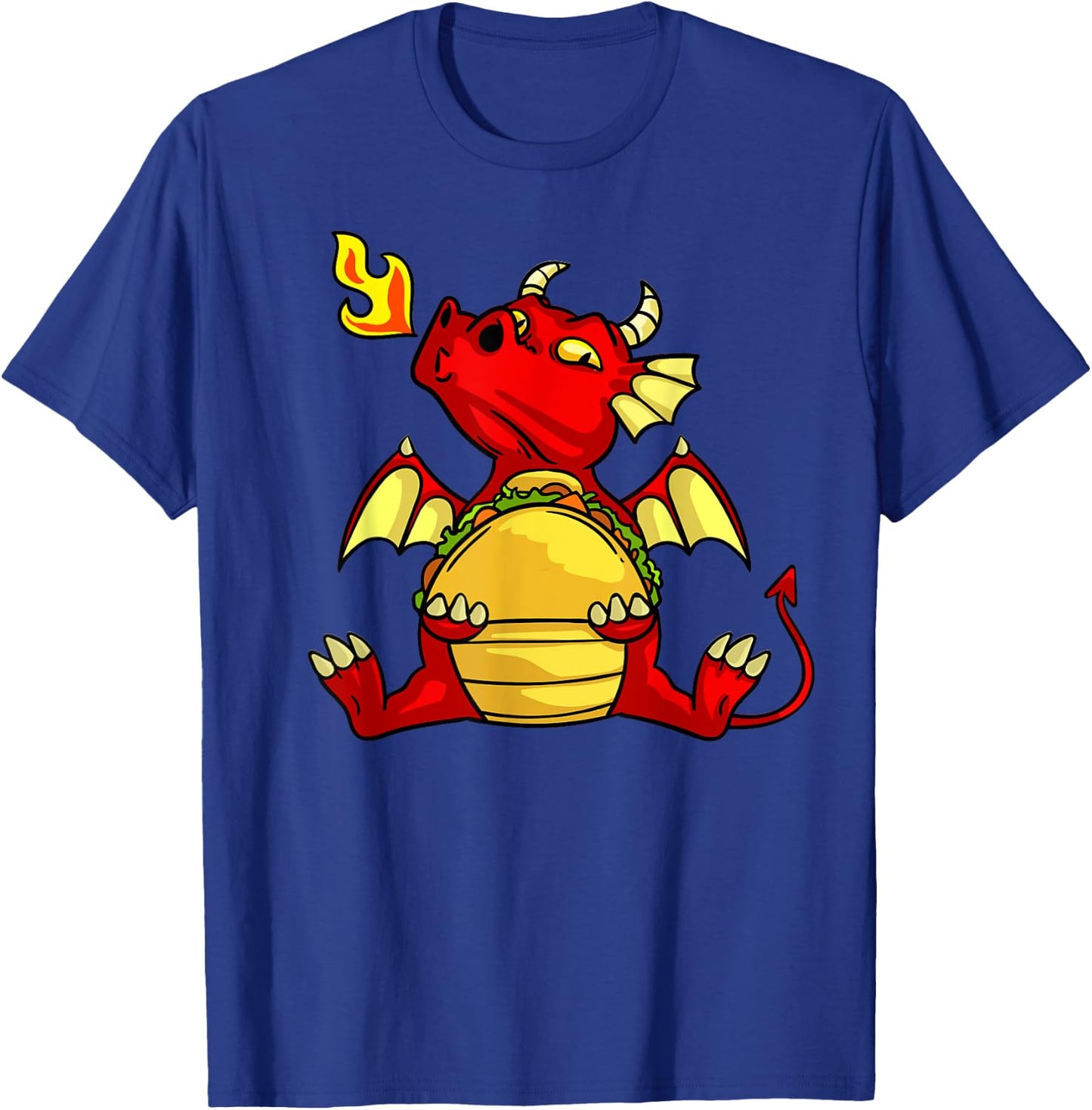 Dragons Tacos Gift Women Men Kids Mexican Love T-Shirt - T-Shirt | Royal