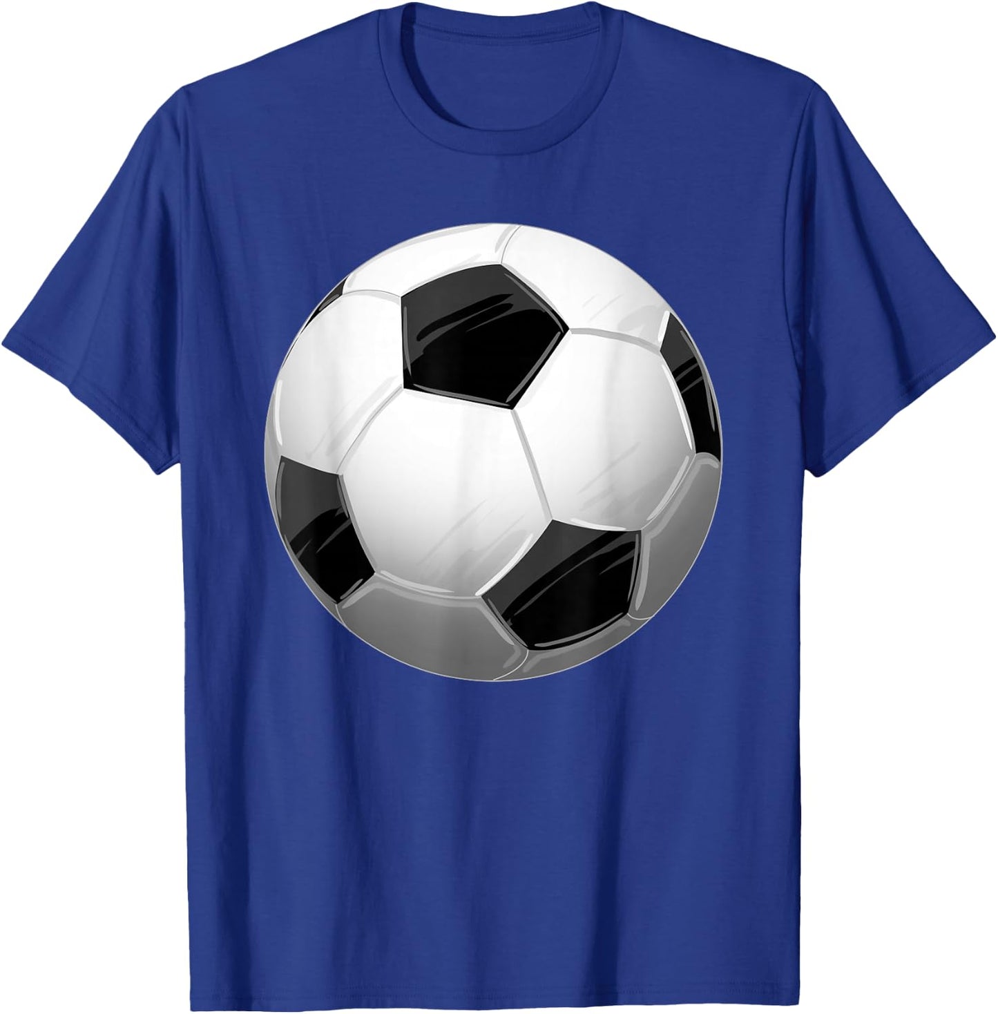 Black White Soccer Ball Cool Sports Football Player Gift T-Shirt - T-Shirt | Royal