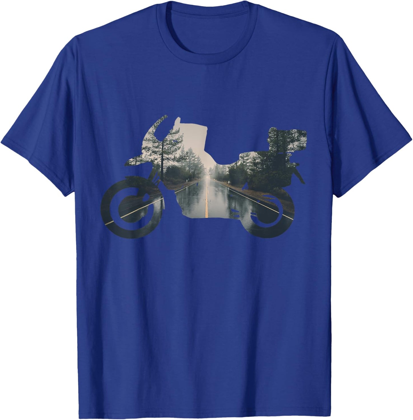 Adventure Motorcycle Bike Travel Off Road Nature T-Shirt - T-Shirt | Royal