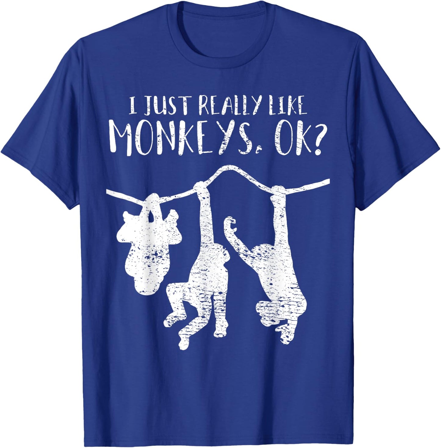 Monkeys Apes Chimps Funny Zoo Vintage Gift T-Shirt - T-Shirt | Royal