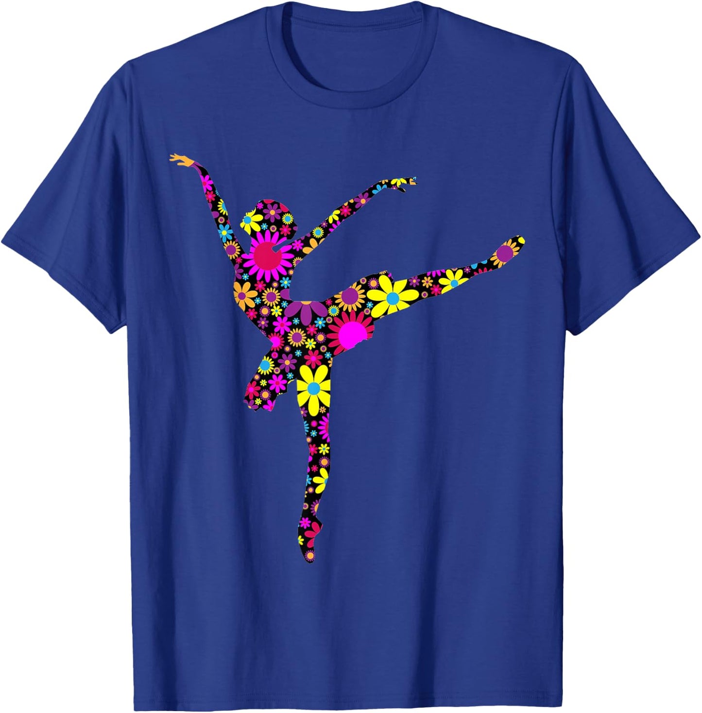 Colorful Flower Ballerina Girl | Gift Ballet T-Shirt - T-Shirt | Royal