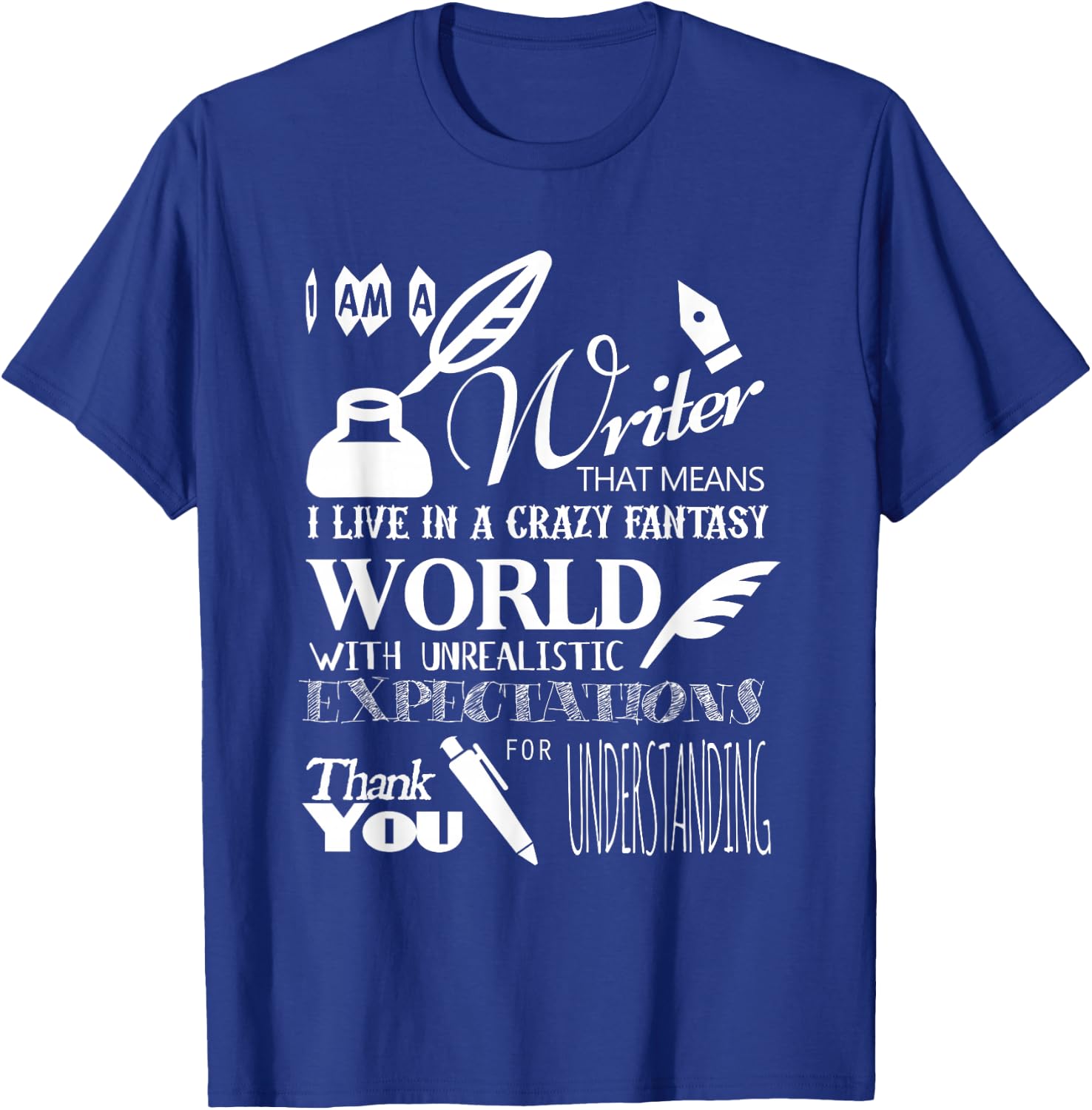 with German Text "Ich bin ein Schriftsteller, der ... Schreiber T-Shirt - T-Shirt | Royal