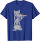 Cat Playing Flute Cool Musician Marching Band T-Shirt - T-Shirt | Royal