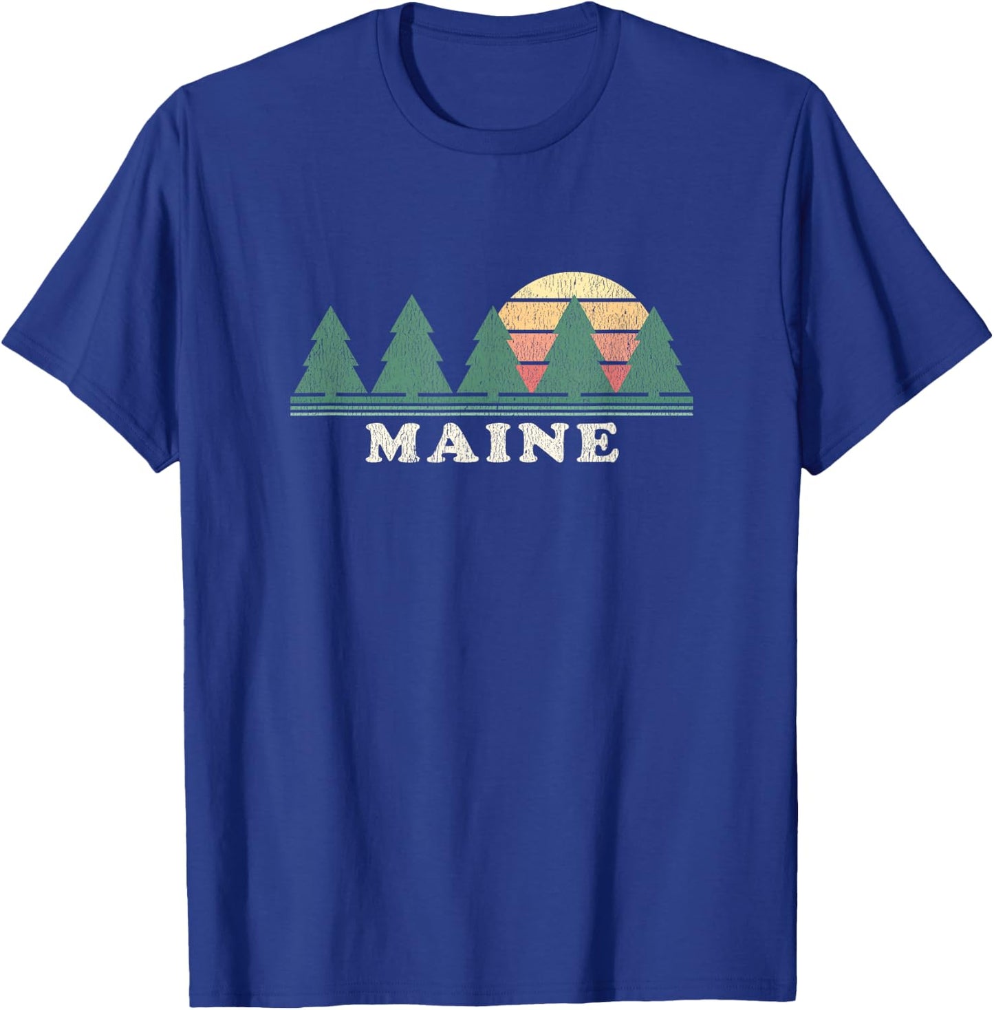 Maine ME Vintage Retro 70s Design T-Shirt - T-Shirt | Royal