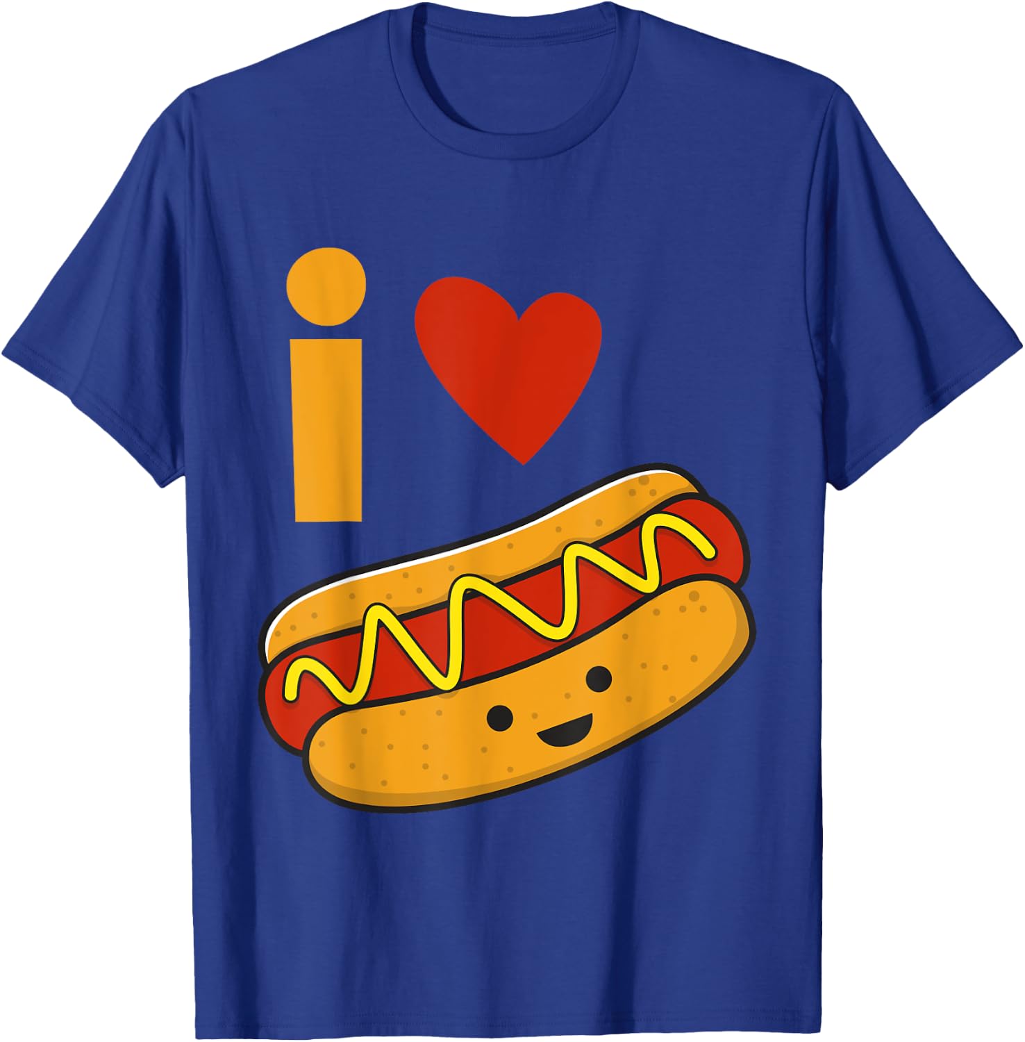 I Love Hot Dog Shirt Women Girls Kids T-Shirt - T-Shirt | Royal