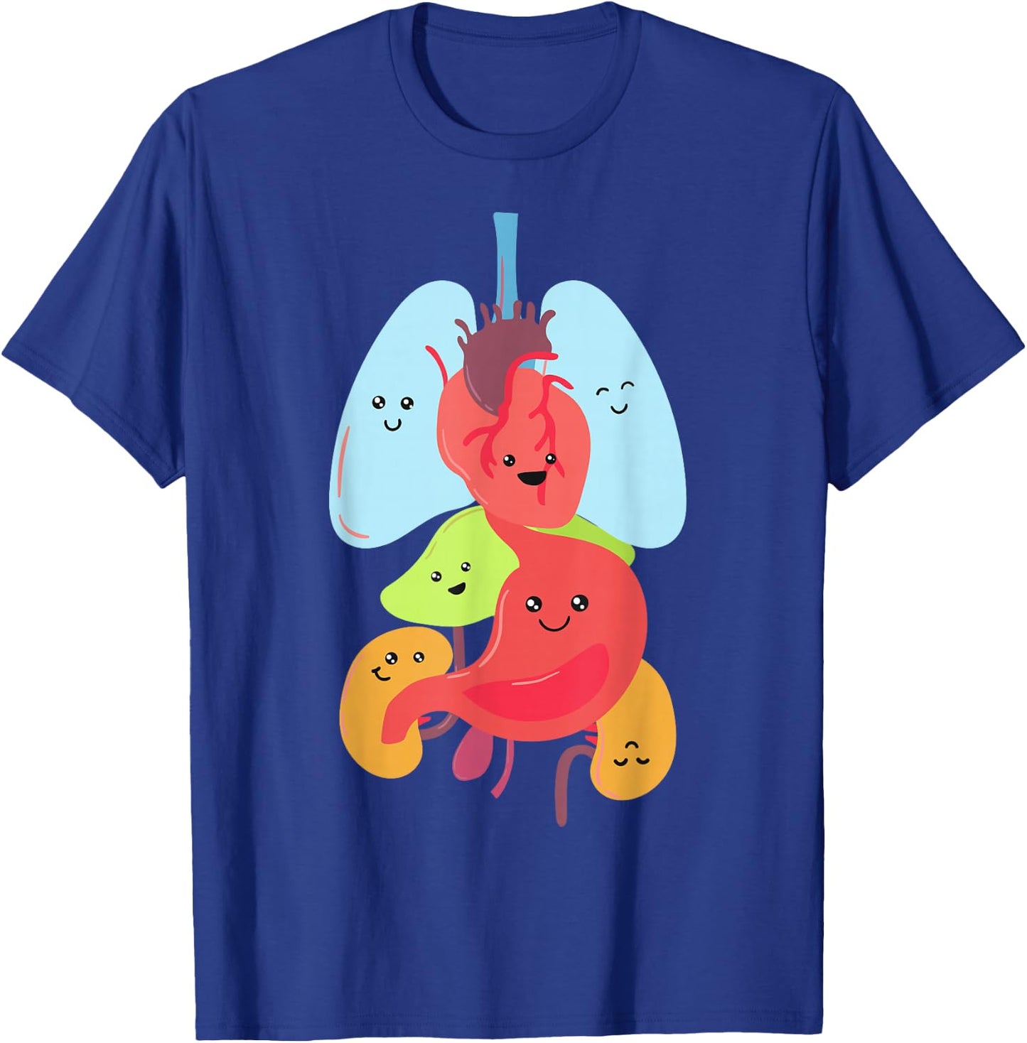 Cute Anatomy - Internal Organs Body T-Shirt - T-Shirt | Royal
