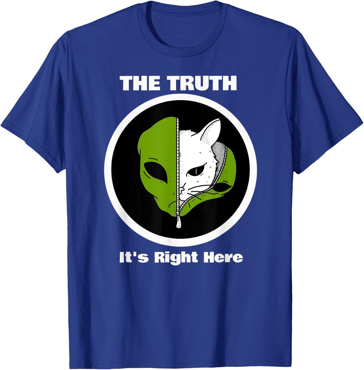 Funny Space Halloween Humor of Kitty Cat in Alien Costume Men Women Kids T-Shirt - T-Shirt | Royal